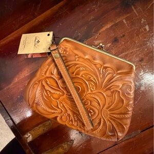 Patricia Nash Gold Tooled Leather Clutch